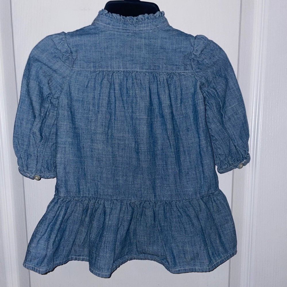 Ralph Lauren Baby Chambray Denim Shirt Dress size 6 months - Picture 2 of 4